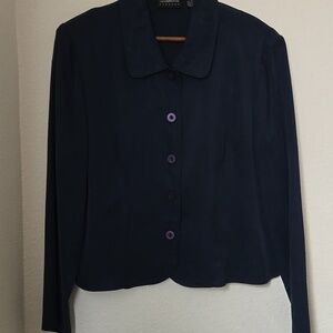 Liz Clairborne Dressed Blazer Blue Size 12